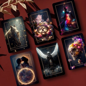 Soleil de L'Univers Tarot Deck met gids, unieke tarotkaarten, 78 tarotkaarten, aangepast ontwerp, Oracle Deck, Tarot Deck