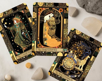 Oriental Tarot Deck with Guidebook, Unique Tarot Cards, 78 Tarot Cards, Custom Design, Oracle Deck, Tarot Deck