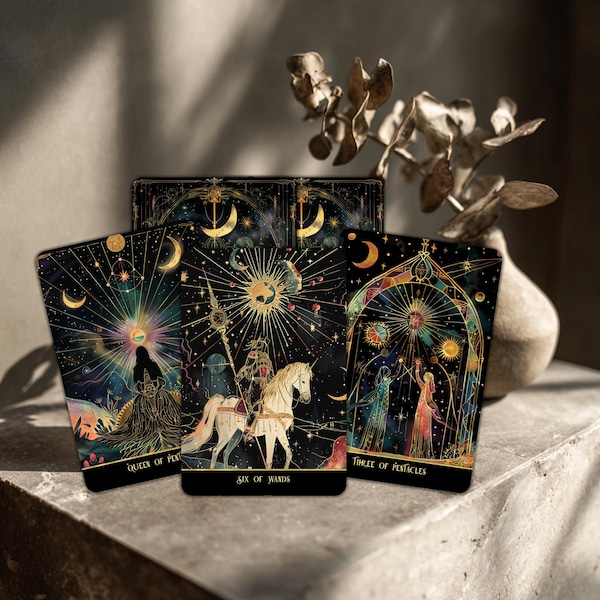 Nightborn Tarot Deck: 78 Dark Fantasy Cards with Guidebook, Gold Edged Option