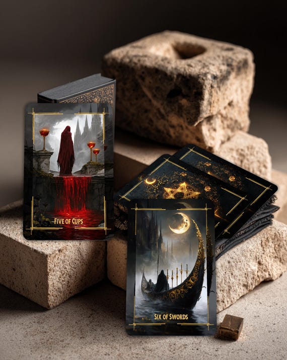 Nocturne Tarot Deck With Guidebook: Gold Edged Limited Edition - Etsy