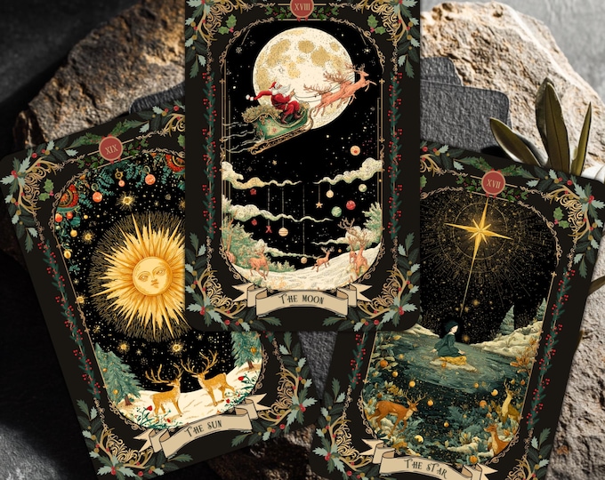 WinterBell Tarot Deck: 78 Christmas Theme Cards with Guidebook- Limited Edition