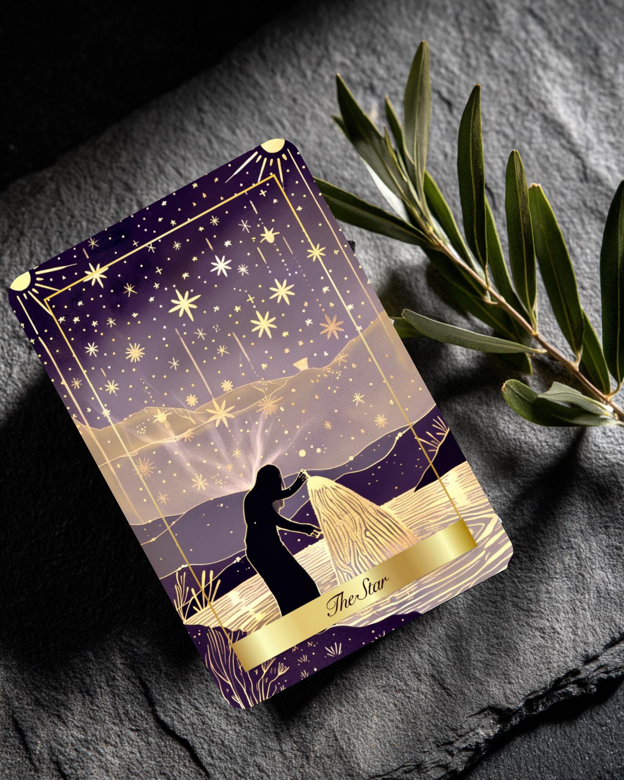 Ethereal Glow Tarot Deck with Guidebook: 78 Unique Cards, Devine Feminine, Gold Edges Optional