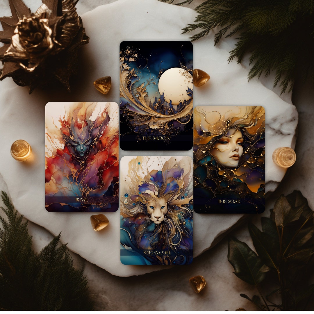 Preorder Tarot Deck With Guidebook Unique Tarot Cards 78 Etsy New