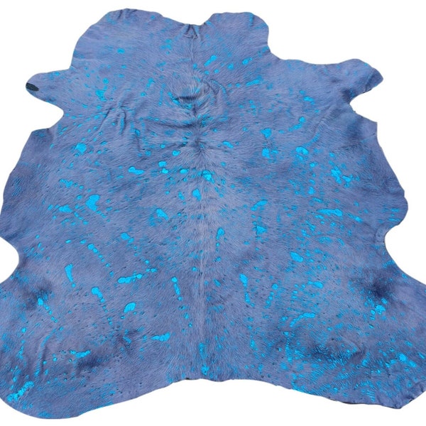 Acid Wash Cowhide Rug Etsy