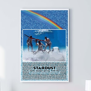 Stardust Music Poster - Wall Art - Minimalist Art Decor - Music Print - Vintage Home Decor - Contemporary Artwork - Punk Rock -