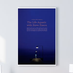 The Life Aquatic with Steve Zissou - Minimalist Art Decor - Movie Poster - Vintage Home Decor - Contemporary Artwork - Wes Anderson