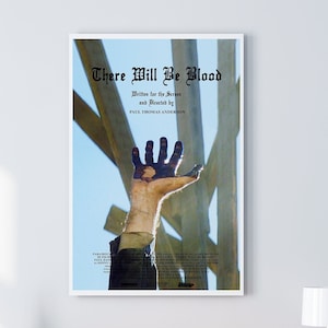 There Will Be Blood Movie Poster - Paul Thomas Anderson - Minimalist Art Decor - Cinema Lover - Vintage Home Decor - History Film - Wall Art