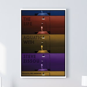The Life Aquatic with Steve Zissou Alternate - Minimalist Art Decor - Cinema Love - Vintage Home Decor - Contemporary Artwork - Wes Anderson