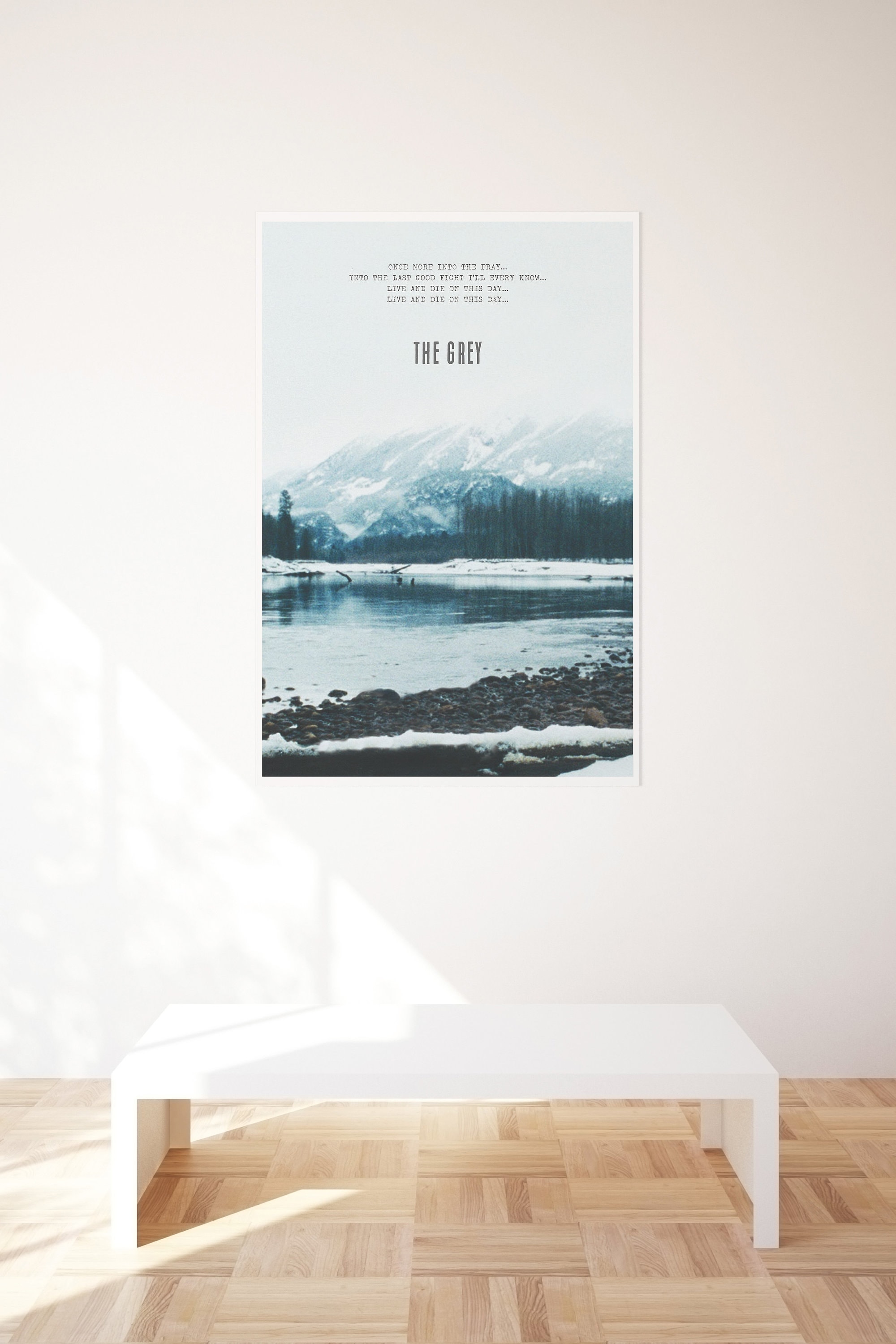 The Grey Movie Poster Wall Art Minimalist Art Decor Cinema Lover ...