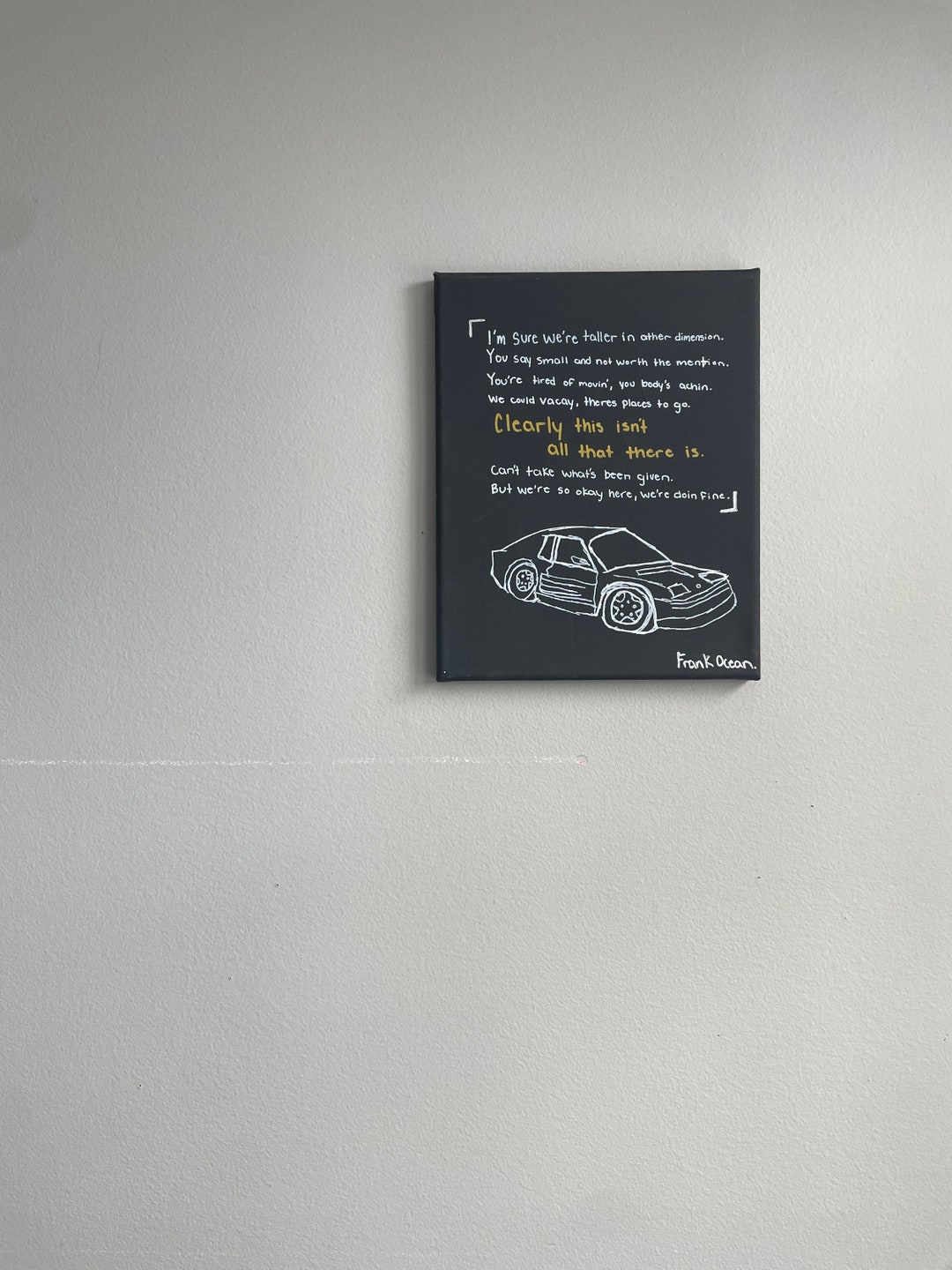 Frank Ocean White Ferrari Lyrics - Etsy