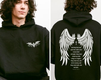 Mens Christian Hoodie, Bible Verse Hoodie, Christian Streetwear, Aesthetic hoodie, Oversized Jesus Hoodie, Faith Sweatshirt, Gift for him