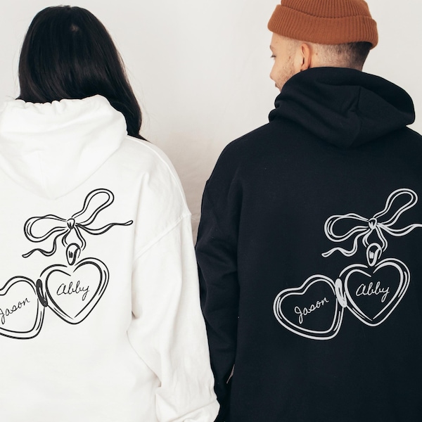 Personalized Couple Hoodie, Custom Name Hoodie, Christian Wife Gifts, Anniversary Gift For Girlfriend, Couple Matching Sweatshirt, Newlywed,