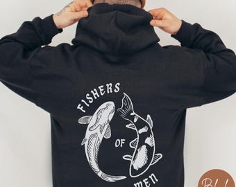 Fisher of Men Shirt, Fishermen Shirt, Christian Hoodies, Christian Mens Hoodie, Bible Verse Hoodie, Christian Clothing, Religious Apparel
