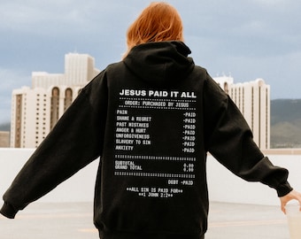Jesus Hoodie, Christian Hoodie, Bible verse shirt, Christian streetwear, Aesthetic hoodie, Christian Sweatshirt, gift for him, gift for her