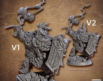 Alvar Jotunnbani from Defenders of Lok-Badar II (Artisan Guild) Tabletop, RPG, Pathfinder, Dnd, Dwarf, King, Rider, Gryphon, Throne