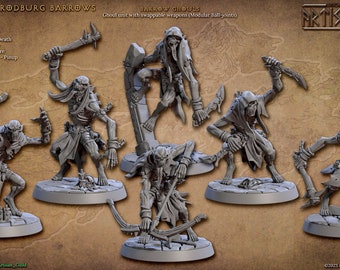 Barrow Ghouls from Horrors of Rodburg Barrows Set (Artisan Guild) Tabletop, RPG, Pathfinder, Dnd, Ghoul, Jailmaster, Abominations, Undead