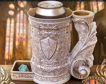 Paladin Dice Tower and Vault | Dice Holder | D20 | Dice Holder | 3D Printed | Tabletop RPG | Fates End | Dungeons and Dragons Accessory