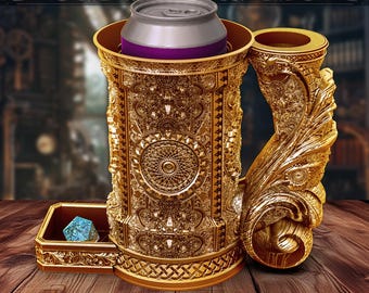 Artificer Dice Tower and Vault | Dice Holder | D20 | Dice Holder | 3D Printed | Tabletop RPG | Fates End | Dungeons and Dragons Accessory