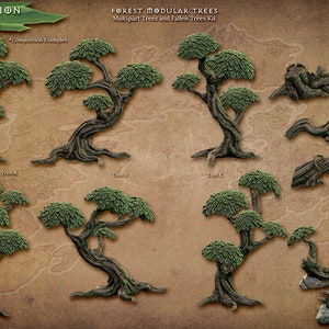 Tree / Fallen Tree from Temple of Arba (Artisan Guild) Tabletop, RPG, Pathfinder, DnD, Baldurs Gate, Forest, 3d print