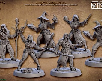 Arcanist Group V1 (Artisan Guild) Tabletop, RPG, Pathfinder, Dnd, Arcana, Wizard, Witch, Sourcerer, Elementals, Mimic, Baldur's Gate