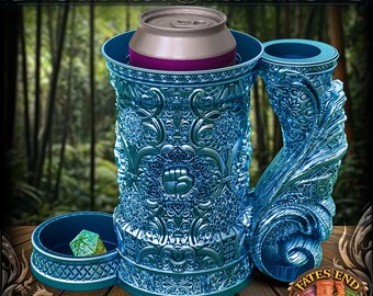 Monk Dice Tower and Vault | Dice Holder | D20 | Dice Holder | 3D Printed | Tabletop RPG | Fates End | Dungeons and Dragons Accessory