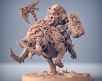 Gino Brewmaster on Wulfhog (Artisan Guild) Tabletop, RPG, Pathfinder, Dnd, Dwarven, Barbarian, Dwarve, Gryphon, Wulfhog, Baldur's Gate