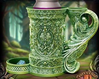 Druid Dice Tower and Vault | Dice Holder | D20 | Dice Holder | 3D Printed | Tabletop RPG | Fates End | Dungeons and Dragons Accessory