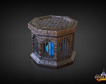 Dice Jail | Dice Vault | Dice Holder | D20 | Dice Holder | 3D Printed | Tabletop RPG | Fades End | Dungeons and Dragons Accessory