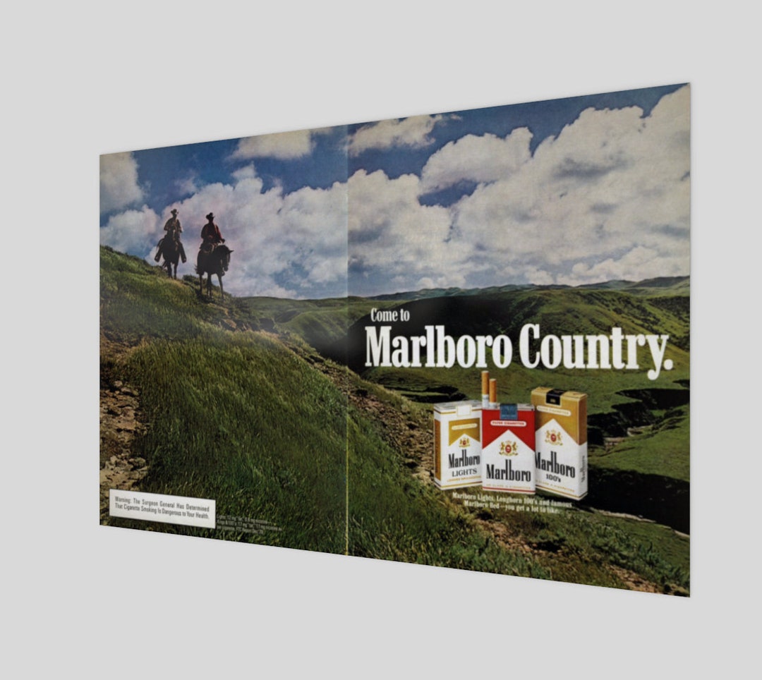 Vintage 1979 Marlboro Country Poster | Magazine Ad Poster Wall Art ...