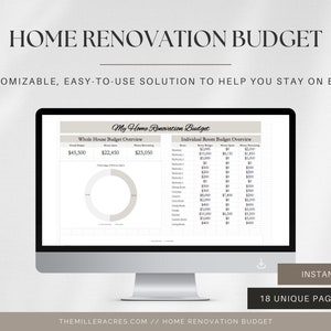 Home Renovation Budget for Google Sheets