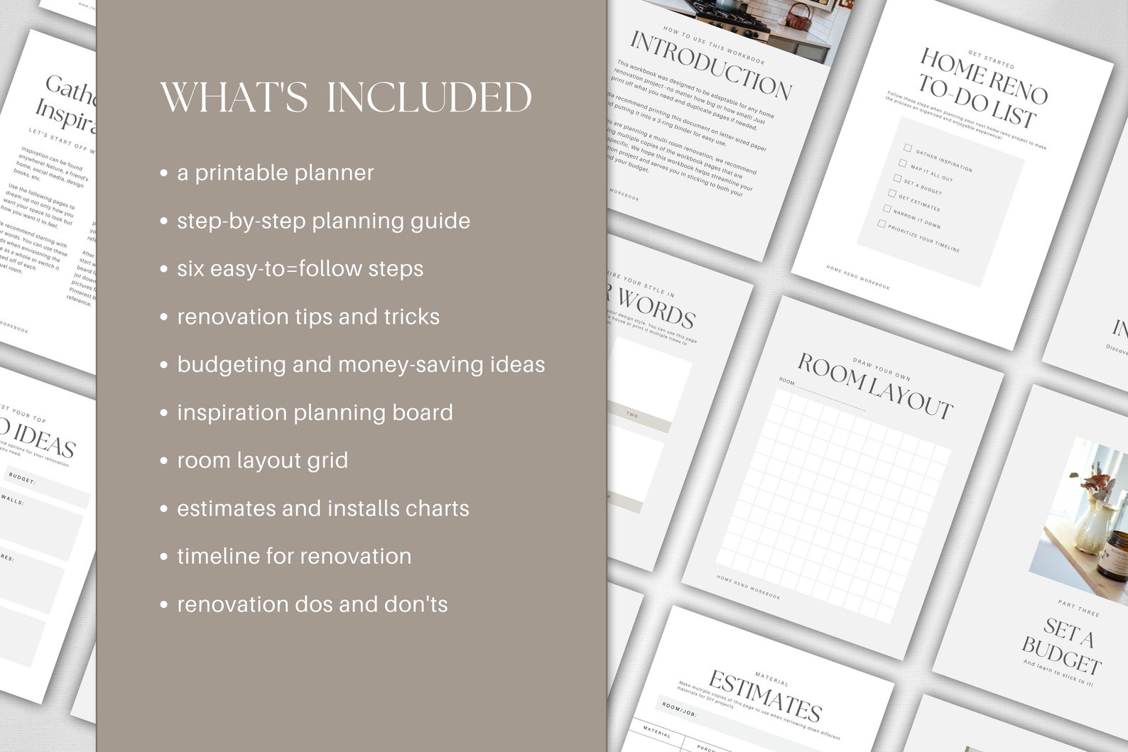 Home Renovation Printable Planner - Etsy