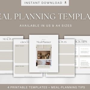 Weekly Meal Planner Printable Bundle