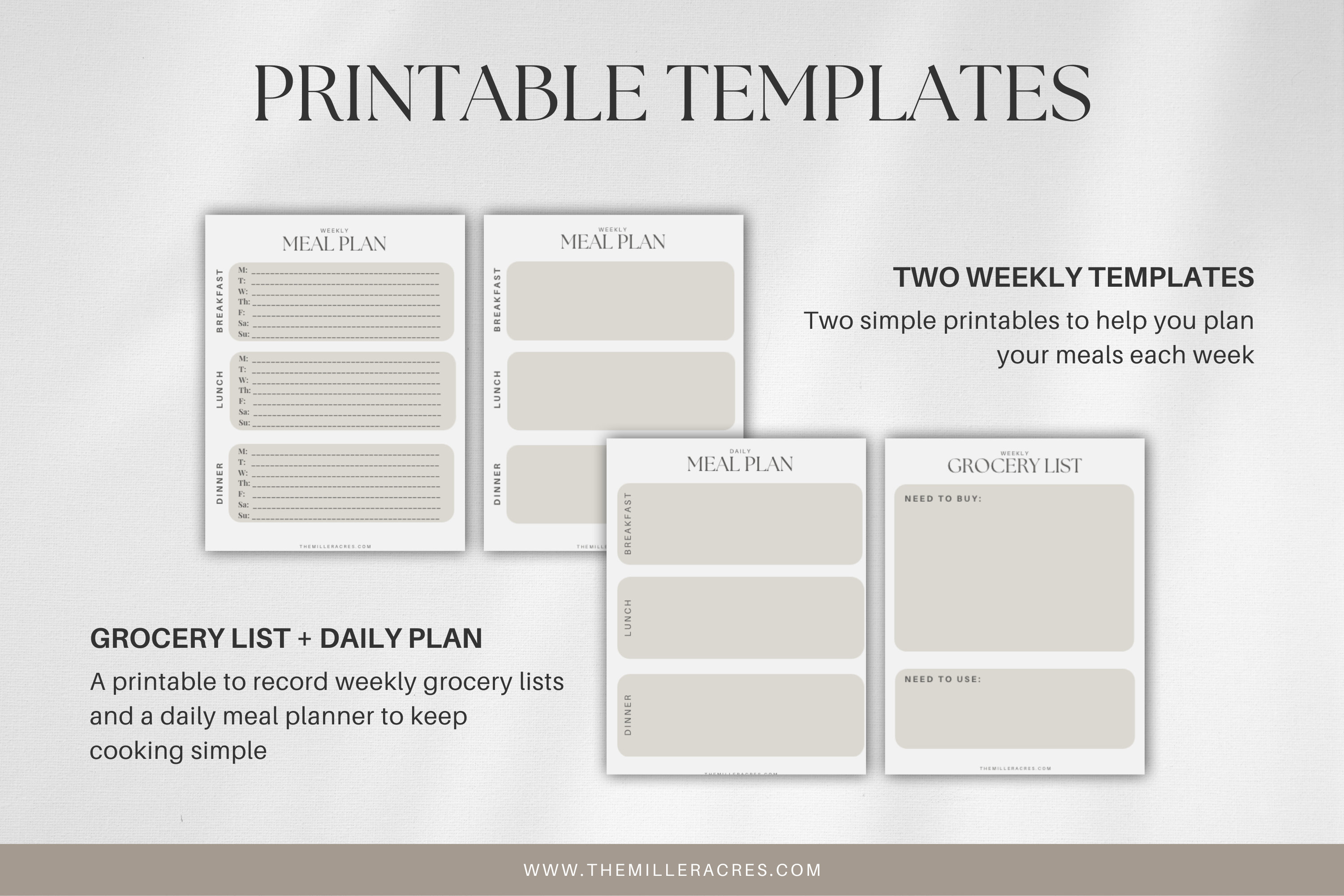 Weekly Meal Planner Printable Bundle - Etsy Australia