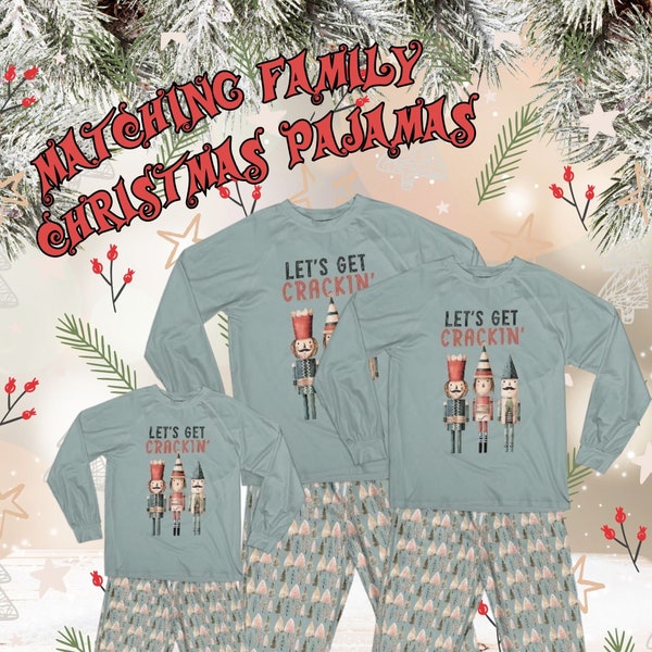 Nutcracker Matching Family Christmas Pajamas, Nutcracker Pajamas, Lightweight Christmas Pajamas, Christmas Tree Pajamas