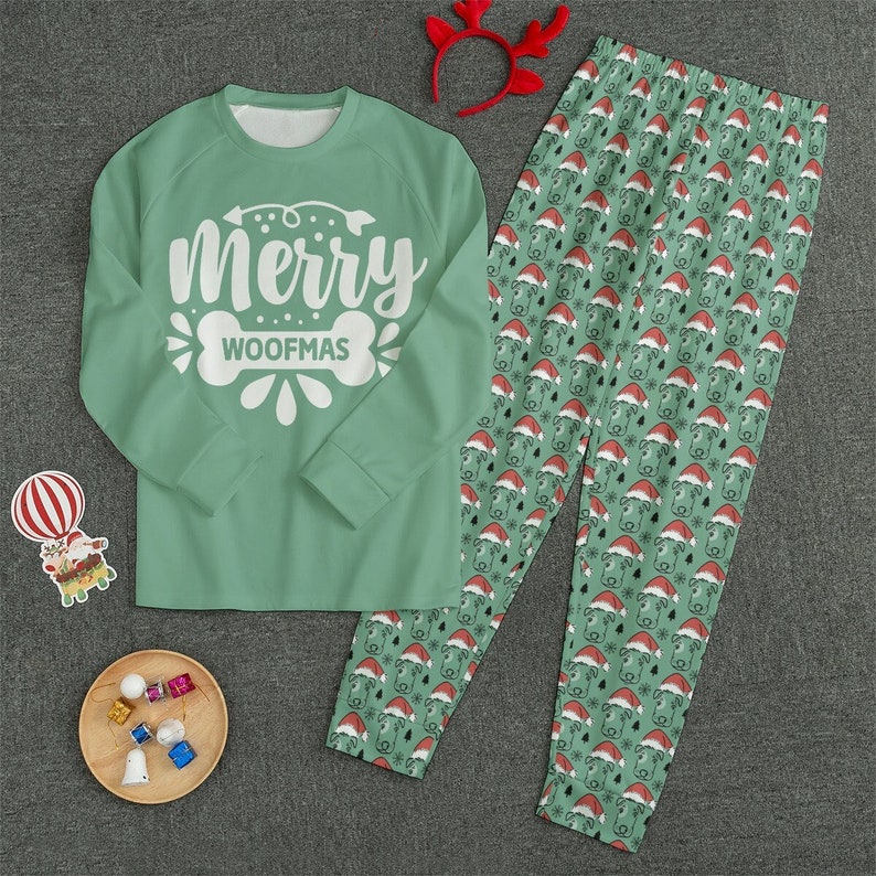 Matching Family Christmas Pajamas, Merry Woofmas, Dog Christmas Pajamas Family Christmas Pajamas Dog