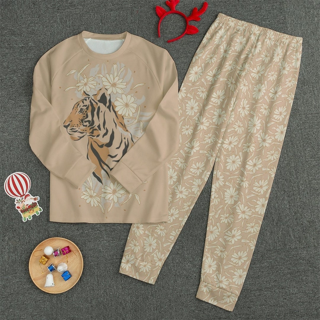 Tiger Pajamas Matching Pajama Set Unisex Pajama Set Etsy