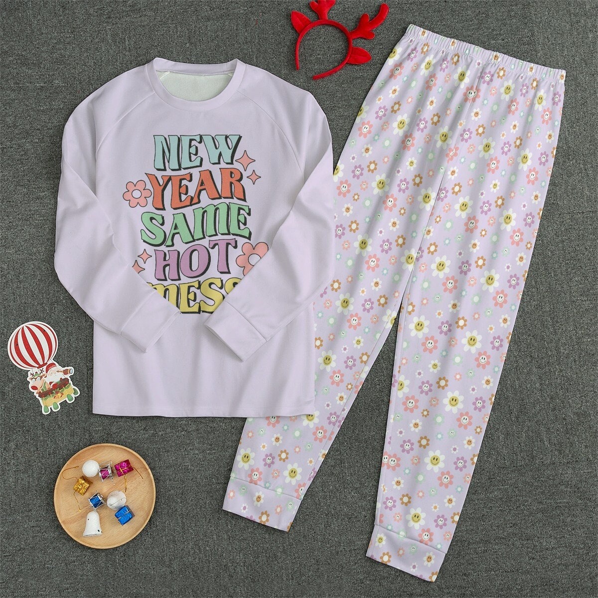 Matching Pajamas New Year Pajamas Happy New Year Funny Saying Gift for Her New Years Eve New Year Same Me Retro Pajamas Etsy Canada