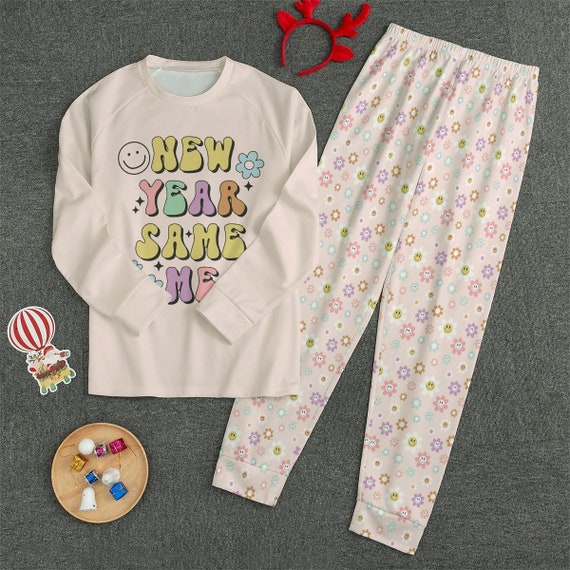 Matching Pajamas New Year Pajamas Happy New Year Funny Saying Gift for Her New Years Eve New Year Same Me Retro Pajamas Etsy UK