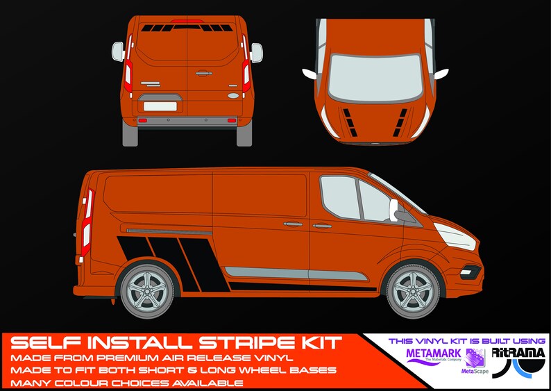 Self Install Vinyl Van Graphics Kit Etsy