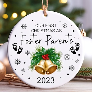 Our First Christmas As Foster Parents-Foster Parent Christmas Ornament 2023-Foster Parent Gift, Gift for Foster Parents, Foster Care Love