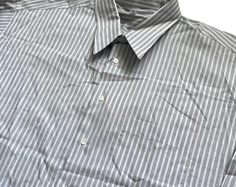 Vintage 80s Giorgio Armani Le Collezioni Light Gray Linen Shirt W