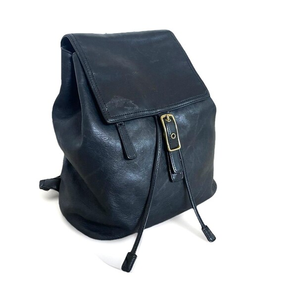 Vintage Coach Y2K 100% Leather Daypack Backpack Gold Brass  display picture 3