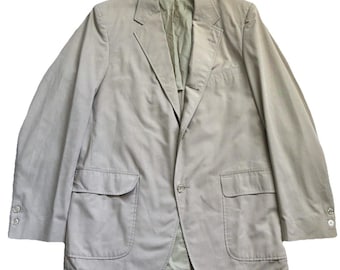 Vtg Brooks Brothers Summer Cotton Sportcoat Men 42 Khaki 3/2 Roll Made in USA