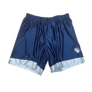 Vtg Y2K Nike Basketball Dazzle Shorts Mesh Shiny XXL Navy Silver Made in USA