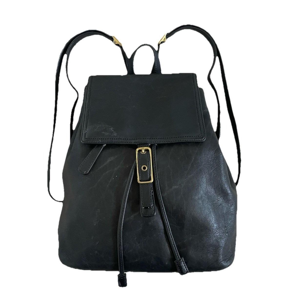 ?RARE Vintage Y2K Coach Backpack Vintage Coach Y2K 100% Leather Daypack Backpack Gold Brass  main image 3