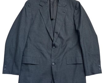 Vtg 80s Brooks Brothers 100% Wool Suit Jacket Men 40R Gray 3/2 Roll Made in USA