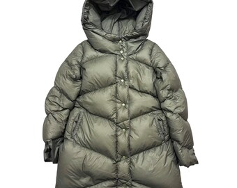 Cotopaxi Nina Goose Down Long Parka Jacket Women M Green Quilted Puffer 800 Fill