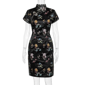 Black Oriental Dress - Etsy