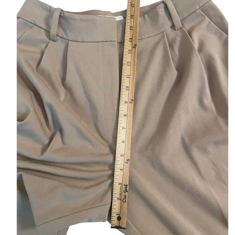 Favorite Daughter The Favorite Pant Sz 12 Pleated Wide Relax Fit High Rise Beige image 10