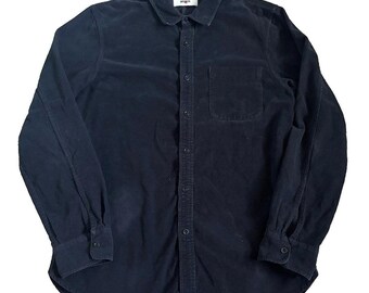 Buck Mason Corduroy Pocket Shirt Jacket Men Large Black 100% Cotton Utility
